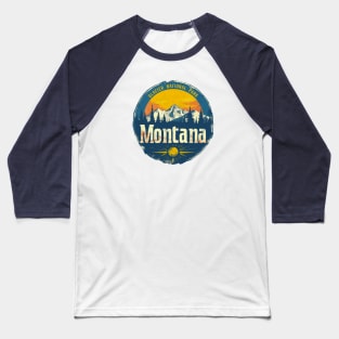 Glacier National Park Montana Baseball T-Shirt